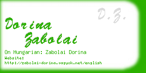 dorina zabolai business card